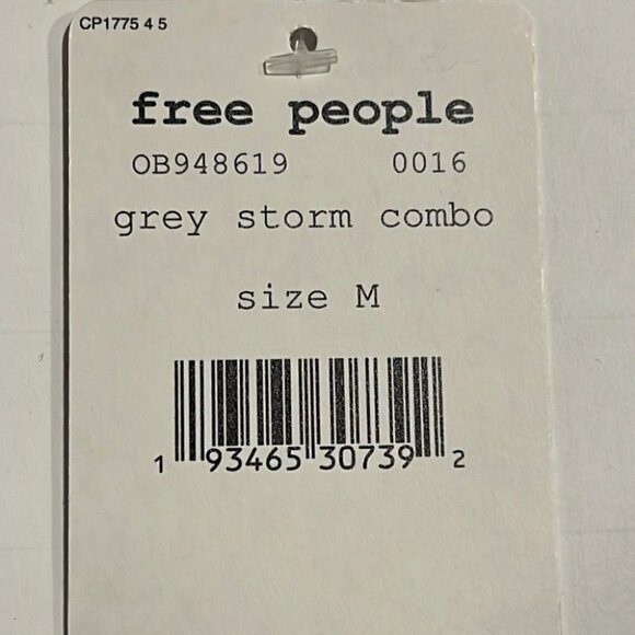 FREE People All Mine Tie Dye Tee Shirt V-neck in grey storm combo Size Medium - Picture 7 of 10